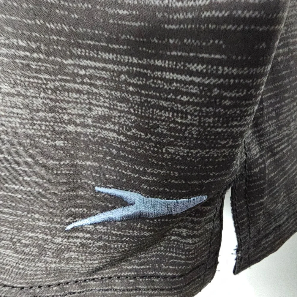 Speedo Mens Marino Sport Volley Swim Trunks XXL Black Gray Athletic Sport